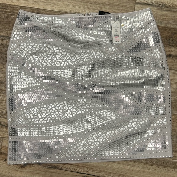 Whbm solve sequin mini skirt size 14 - Picture 1 of 3